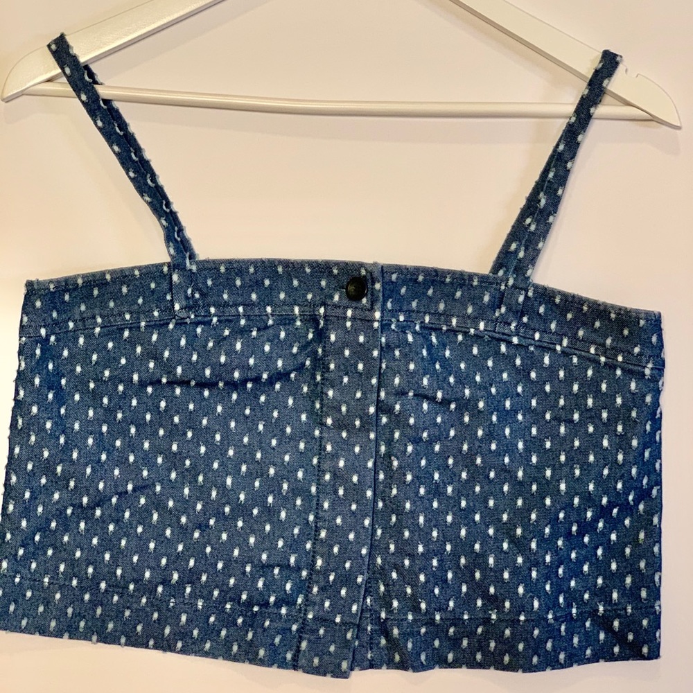 Club Monaco size small denim crop top